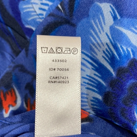 Ann Taylor LOFT Floral Tiered Mini Skirt Blue and Red 14 - Picture 10 of 11